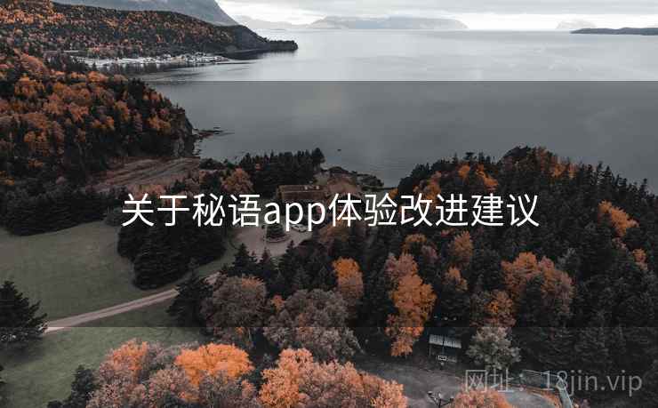 关于秘语app体验改进建议