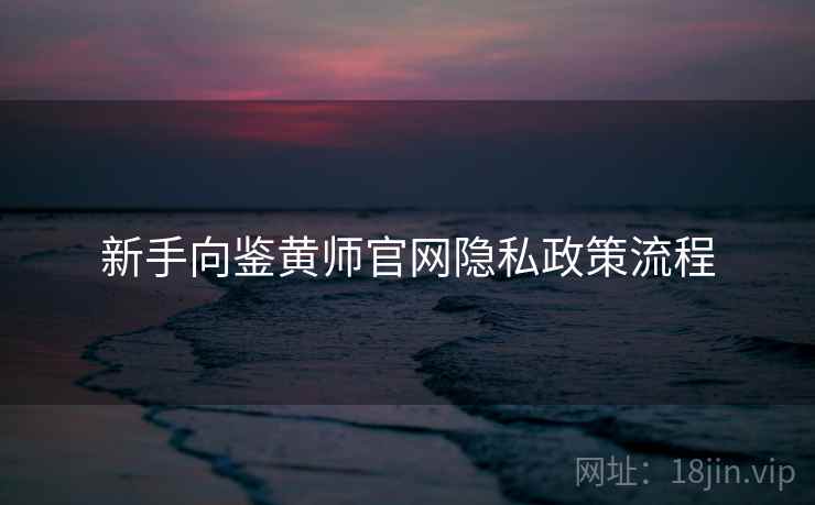 新手向鉴黄师官网隐私政策流程